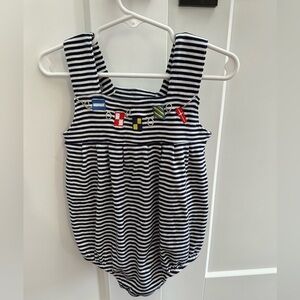 TBBC Like New Nautical Striped Bubble ages 18-24 months
